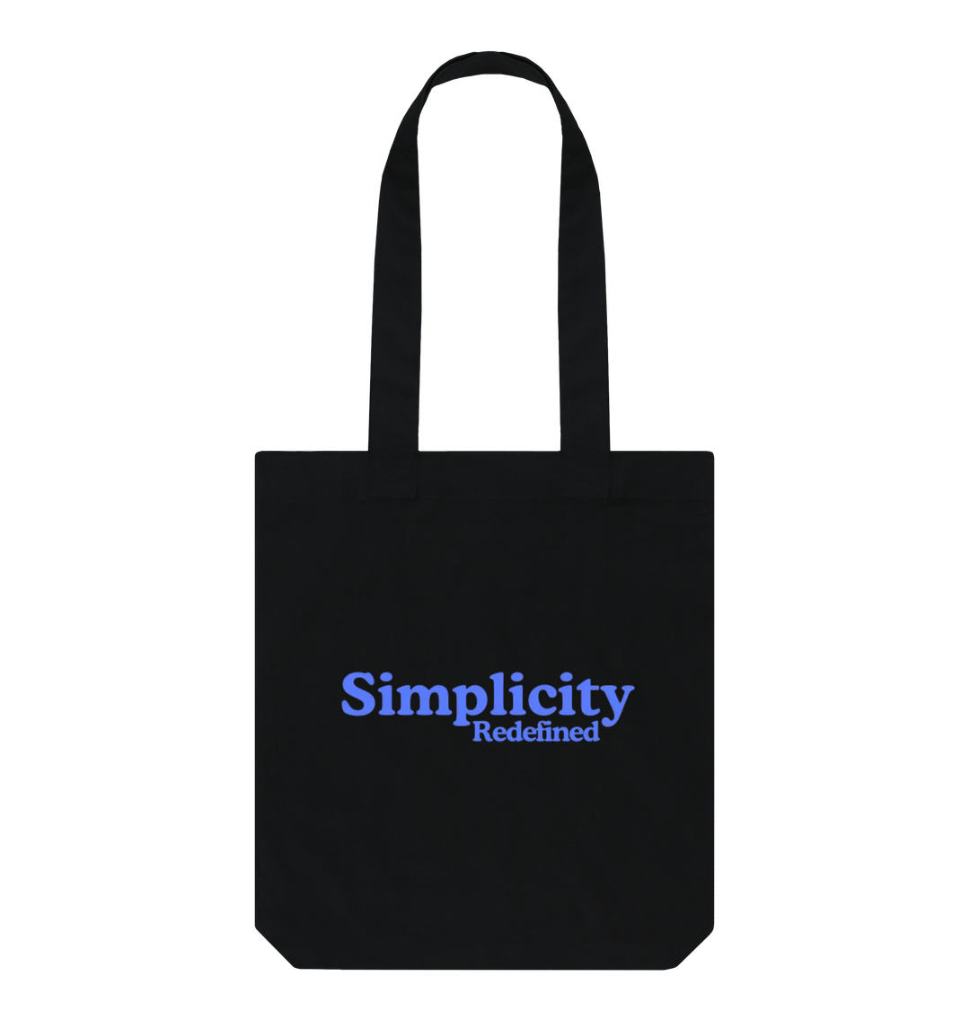 Black Organic Cotton Tote Bag - Simplicity Redefined