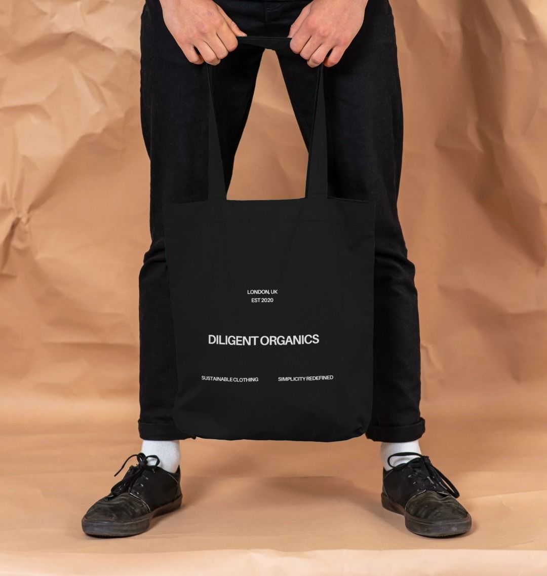 Black Organic Cotton Tote Bag - London Est 2020.