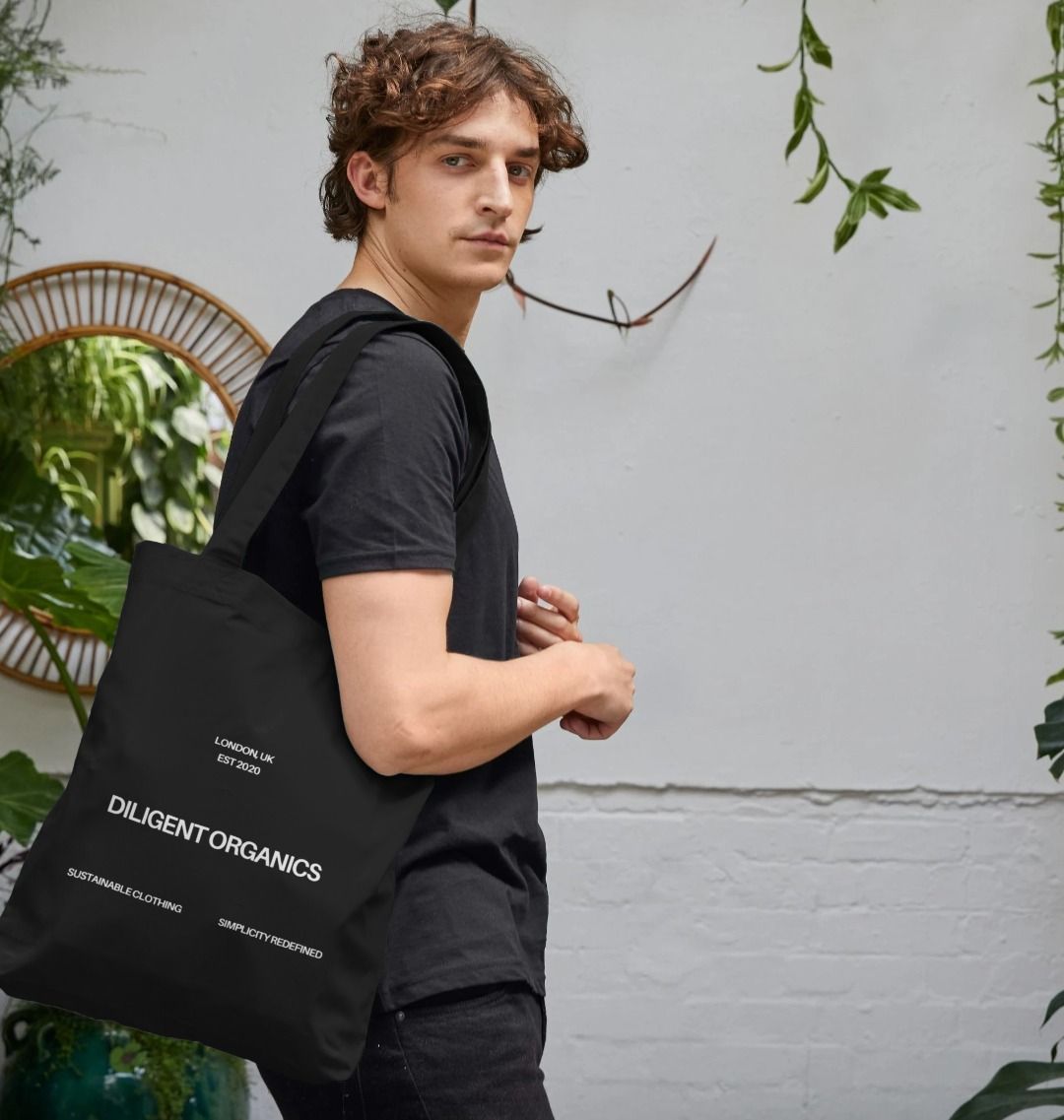 Black Organic Cotton Tote Bag - London Est 2020.