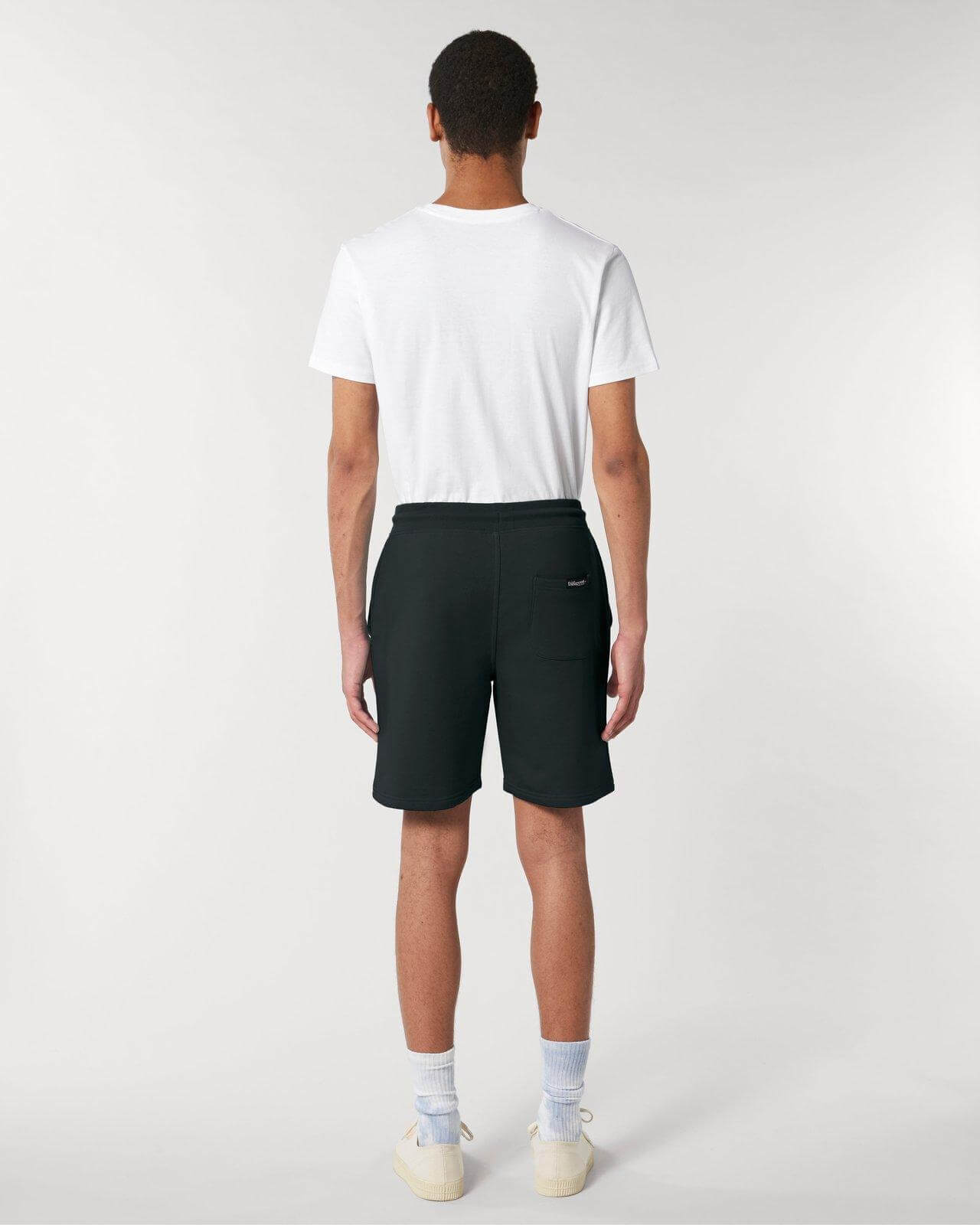 Black Organic Unisex Jogger Shorts