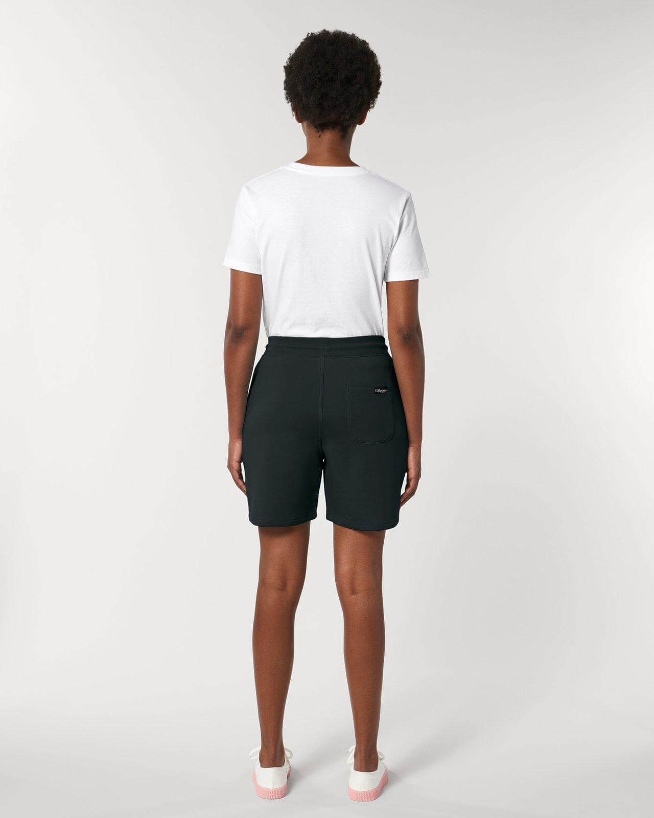 Black Organic Unisex Jogger Shorts