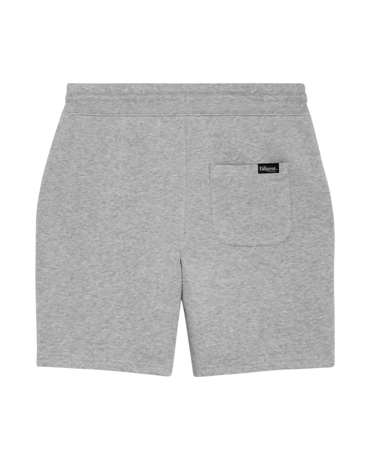 Heather Grey Organic Unisex Jogger Shorts Diligent Clothing UK